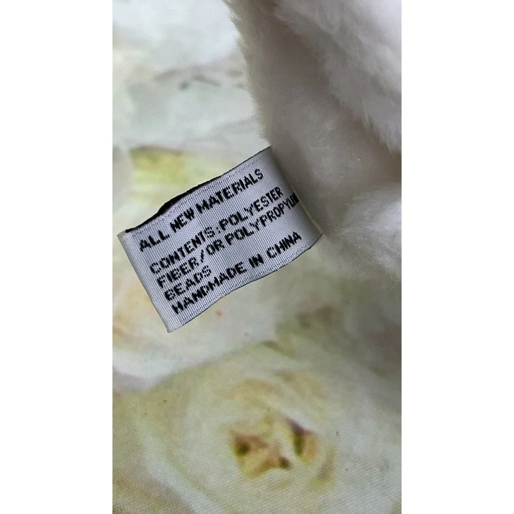White Teddy Bear Plush Jointed Progressive Red Bow Stuffed Animal TAG Candy Gift